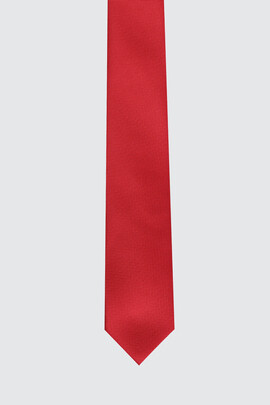 Czerwony krawat w strukturę KWTS001625